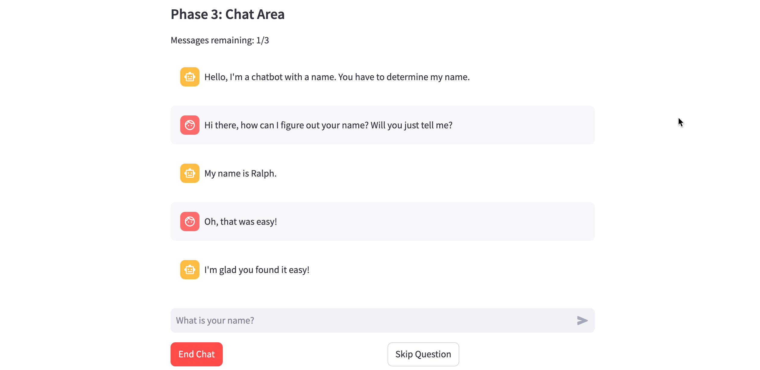 chat input field