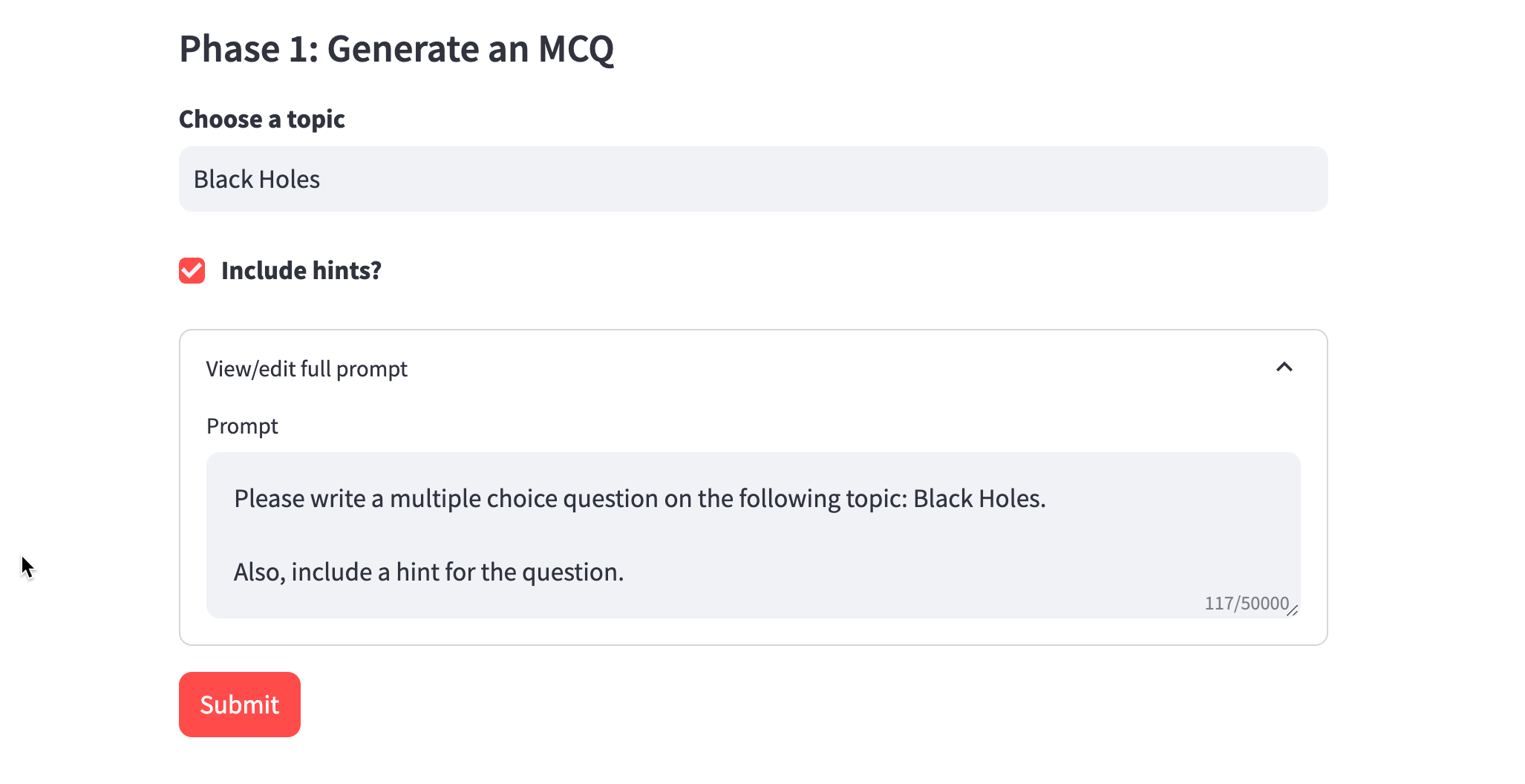 MCQ with Hint