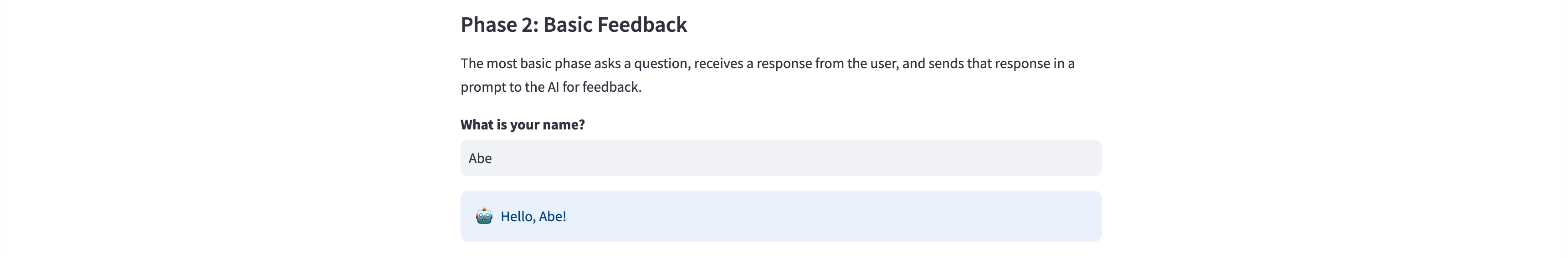 Phase basic feedback